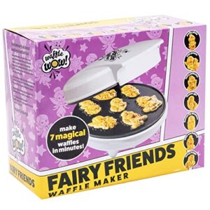 Fairy Mini Waffle Maker- Creates 7 Different Fairy Shaped Waffles in Minutes- A Fun and Cool Magical Breakfast for Kids & Adults - Electric Non-Stick Waffler Iron, Fairies Princess Gift for Girls