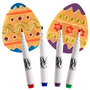 Mini Easter Egg Waffle Maker- Make Holiday Special w Cute Waffler Iron- Ready to Decorate Set Includes 4 Edible Food Markers w Recipe Guide - Fun Easter Basket Stuffer, Egg Hunt Surprise Gift for Kids