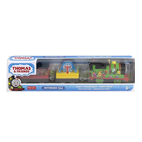 Thomas & Friends Motorized Toy Party Train Percy Battery-Powered Engine for Preschool Kids Ages 3+ Years