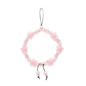 Fechdoo Lightweight Pink Cute Cell Phone Charm, Phone Lanyard Clay Beaded Charm Chain, Phone Chain Accessories Cute Durable For Women