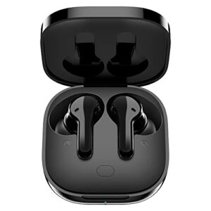 qcy t13 true wireless earbuds bluetooth 5.1 headphones touch control with charging case waterproof stereo earphones in-ear built-in mic headset 40h playtime (black)