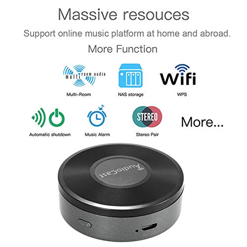 M5 AudioCast HiFi Music Receiver Airplay DLNA i OS & Android Airmusic 2.4G WiFi Audio Speaker Wireless Sound Streamer Multi Room Supported