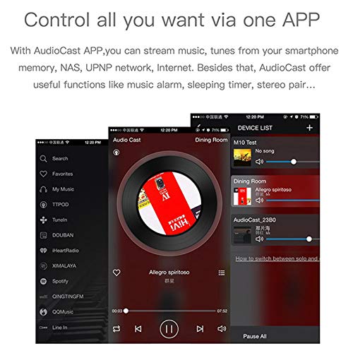 M5 AudioCast HiFi Music Receiver Airplay DLNA i OS & Android Airmusic 2.4G WiFi Audio Speaker Wireless Sound Streamer Multi Room Supported