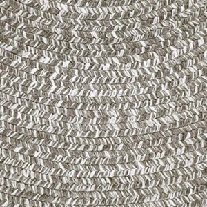 SUPERIOR Reversible Braided Indoor/Outdoor Area Rug, 4' x 6', Slate-White