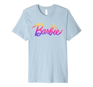 barbie pink gradient logo premium t-shirt
