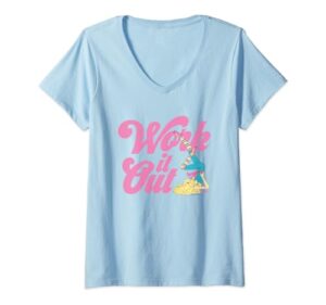 barbie work it out v-neck t-shirt