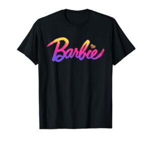 barbie pink gradient logo t-shirt
