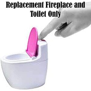 Replacement Parts for Barbie Dreamhouse - FHY73 ~ Replacement Fireplace-Bookcase and Electronic Sound Flushing Toilet