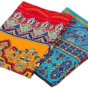 Boho Sheets Set (4 PCS) Boho King Size Colorful Tribal Striped Bed Sheets 14" Deep Pocket Ethnic Fitted Sheet Bohemian Flat Sheets 2 Pillowcases