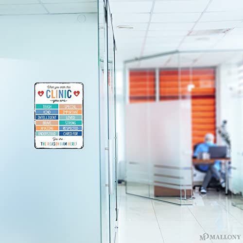 Clinic Posters For Room Decoration - When You Enter Clinic Metal Signs Vintage Tin Signs Health Posters for School Nurse Office Decor - Printable Metal Wall Decor Retro Decor Pediatric Exam Room Decor