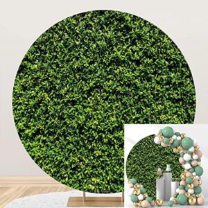 leowefowa greenery green leaves round backdrop cover 7.2ft grass backdrop wall spring nature outdoorsy backdrop circle backdrop stand cover ivy backdrop birthday baby shower wedding bridal party decor