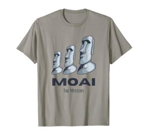 moai easter islands rapa nui statues heads mystery t-shirt