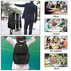 VECKUSON Laptop Backpack 15.6 Inches Bags Multi-functional Travel Lunch Backpack with Insulated Compartment/USB Port Water-resistant Hiking Basketball Backpack for Business Work Men Women