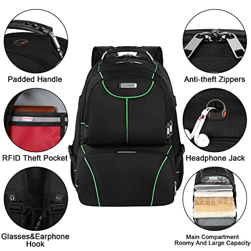 VECKUSON Laptop Backpack 15.6 Inches Bags Multi-functional Travel Lunch Backpack with Insulated Compartment/USB Port Water-resistant Hiking Basketball Backpack for Business Work Men Women