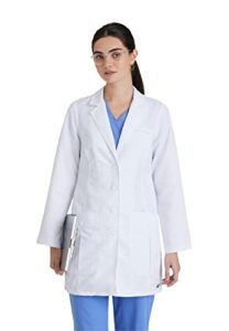barco grey's anatomy women's 2 piece long sleeve 34" lab coat white 5xl