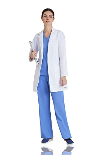 BARCO Grey's Anatomy Women's 2 Piece Long Sleeve 34" Lab Coat White 5XL