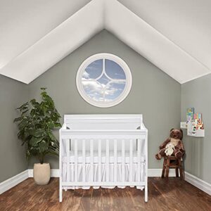 Dream On Me Alice 3-in-1 Full Panel Convertible Mini Crib, White, Greenguard Gold Certified