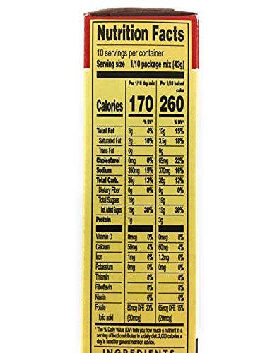 Duncan Hines French Vanilla Cake Mix - 2 Pack (15.25oz.each Box) With Miss J’s Handy Kitchen Measurements Conversion Chart for Refrigerator! Bundle of 3!