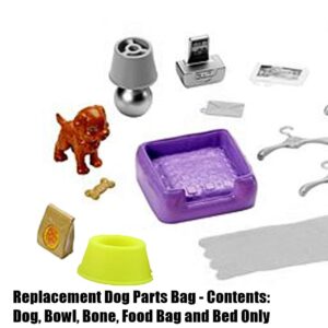 Replacement Parts for Barbie Dollhouse Series - Barbie Dreamhouse - FHY73 - Replacement Dog, Bowl, Bone, Food Bag and Bed