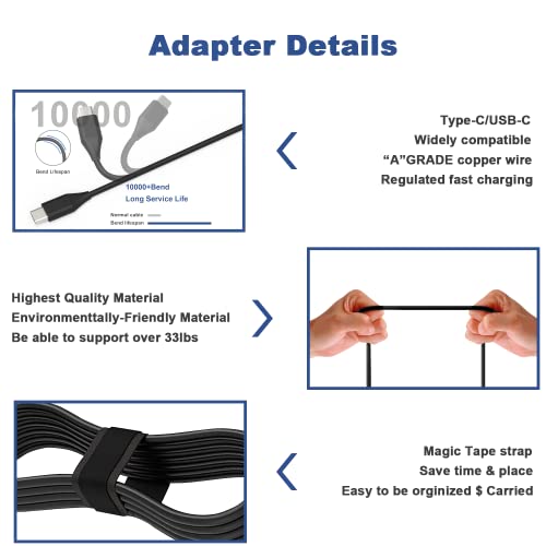 Universal 45W Type C USB C Chromebook Charger Laptop Replacement for Acer Chromebook Spin CP CB 311 315 11 13 15 713 715,Lenovo HP Samsung Google Asus Dell Chromebook Charger, Power Cord Adapter