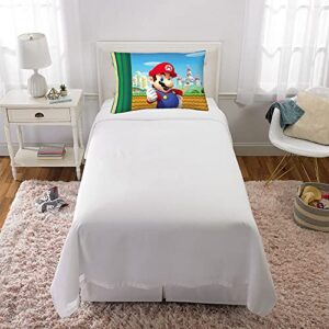 Franco Kids Bedding Super Soft Microfiber Reversible Pillowcase, 20 in x 30 in, Mario