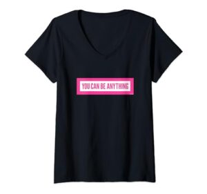 barbie you can be anything v-neck t-shirt