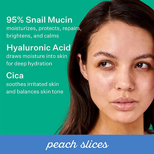 Peach Slices | Snail Rescue Blemish Busting Toner | 95% Snail Mucin | Pore Cleaner | Hydrates & Balances | Korean Skin Care | CICA | Hyaluronic Acid | Non-Comedogenic | Cruelty-Free | 4.05 oz