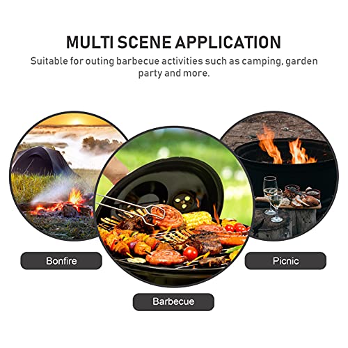 Happyyami Portable Stove Mini Grill 1 Set Charcoal Barbecue Grill Stove Household BBQ Grill Portable Camping Stove Tabletop Smoker Burner Stove 26x26cm Cast Iron Grill Hibachi Grill