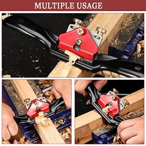 Elesunory 9” Adjustable SpokeShave, Hand Planer Woodworking with Flat Base, Replacement Blades and Ruler, Manual Wood Planer for Wood Working, Wood Craft