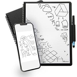 wipebook smart reusable scan notebook - smart reusable whiteboard notebook - ruled/graph/blank (8.5" x 11") with expo ultra fine dry erase marker | ideal for note-taking & doodling charts | 8.5" x 11"