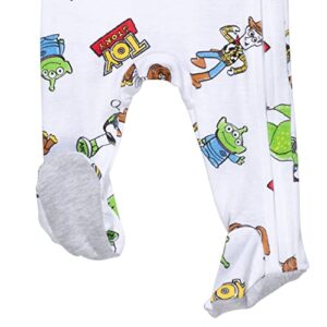 Disney Pixar Toy Story Buzz Lightyear Woody Newborn Baby Boys 2 Pack Zip Up Sleep N' Play Coveralls 3-6 Months