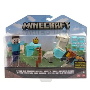 Mattel Minecraft Action Figure 2-Pack with Skeleton & Trap Horse Collectible Figures & Accessories, 3.25-in Scale Toy Set