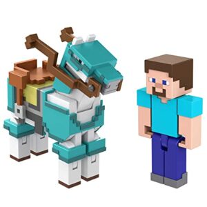 Mattel Minecraft Action Figure 2-Pack with Skeleton & Trap Horse Collectible Figures & Accessories, 3.25-in Scale Toy Set