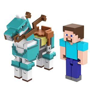 Mattel Minecraft Action Figure 2-Pack with Skeleton & Trap Horse Collectible Figures & Accessories, 3.25-in Scale Toy Set