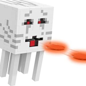 Mattel Minecraft Toys | Fireball Ghast Figure with 10 Shooting Discs | Video-Game Collectible | Gifts for Kids and Fans