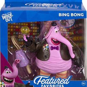 Disney Pixar Featured Favorites Bing Bong Inside Out Collectable Figure, Cotton Candy Scent, Highly Posable Authentic Look & Accessories, Collectors Gift Ages 6 Years & Up