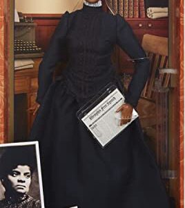 Barbie Inspiring Women Doll, Ida B. Wells Collectible with Blue Dress and Newspaper Accessory