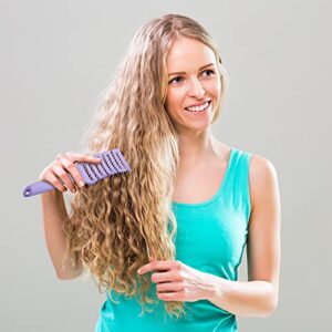 Hair Brush, Curved Vented Brush Faster Blow Drying, Professional Detangling Hair Brushes for Women Men Kids, Paddle Detangler Brush for Wet Dry Curly Thick Straight Hair