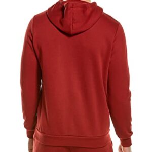 PUMA unisex adult Essentials+ Logo Fleece Hoodie Hooded Sweatshirt, Intense Red, Large US