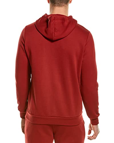 PUMA unisex adult Essentials+ Logo Fleece Hoodie Hooded Sweatshirt, Intense Red, Large US