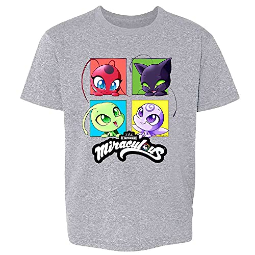 Pop Threads Miraculous Ladybug and Cat Noir Merch Kwamis Tikki Baby Toddler Kids Girl Boy T-Shirt Sport Grey 3T