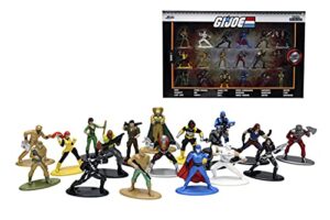 jada toys g.i. joe 1.65" 18-pack die-cast figures, toys for kids and adults, 32913