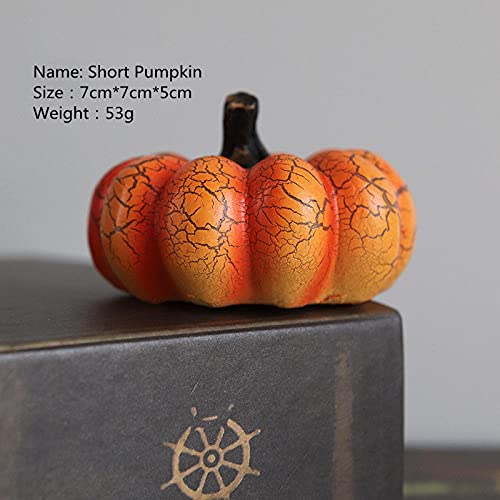 Siyse Halloween simulation pumpkin LED warm light candle lamp resin pumpkin decoration venue decoration props pumpkin lantern-A