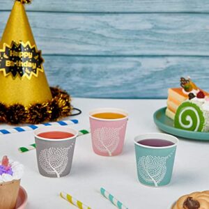 LITOPAK 300 Pack 3 oz Disposable Bathroom Cups, Colorful Disposable Mouthwash Cups, Small Disposable Cups, Mini Paper Cups for Parties, Picnics, Barbecues, Travel and Events.