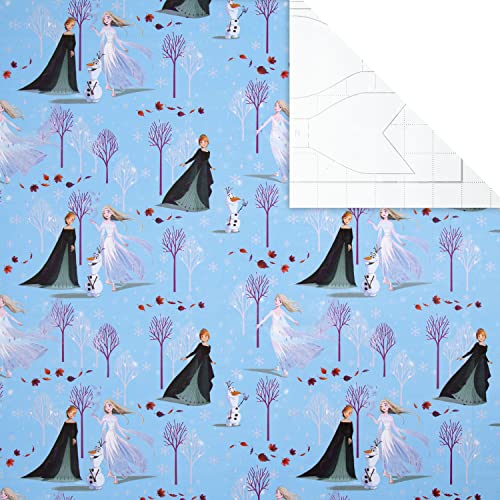 Hallmark Disney Frozen & Princess Multi-Roll Christmas 12M Wrapping Paper Pack - 3 Rolls in 2 Designs