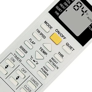 Replacement Remote Control RCS-4VPIS4U for SANYO AC Air Conditioner Remote Control KS0971 KS1271 KS1872 KS2472 KMS0772 KMS0972 KMS1272 KMS1872 KMS2472 C0971 CL0971 C1271 CL1271 C2472 C1872 CL2472