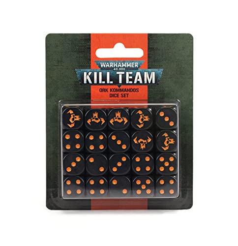 Games Workshop Warhammer 40,000: Kill Team Ork Kommandos Dice Set