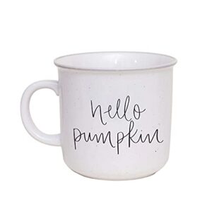 sweet water decor fall coffee mugs | seasonal 16oz ceramic campfire coffee cup | microwave & dishwasher safe autumn mug great for halloween, pumpkin spice lattes & thanksgiving (hello pumpkin)