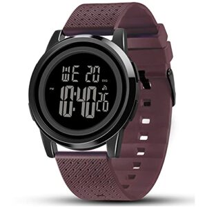 yuink mens watch ultra-thin digital sports watch waterproof stainless steel fashion wrist watch for men women