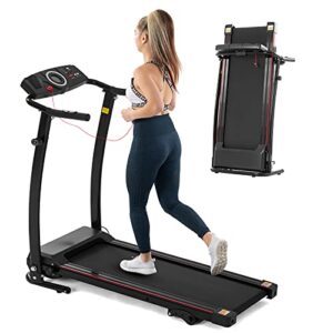 fyc folding treadmills for home - 2.25hp electric treadmill 265 lbs weight capacity, easy assemble with incline/lcd display, portable running walking workout for home gym saver space